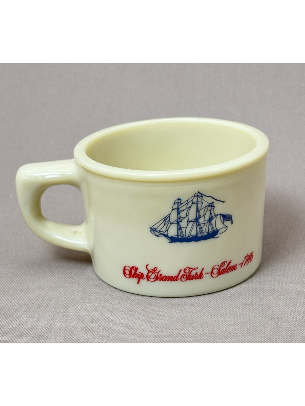 Vintage Old Spice Shulton Milk Glass Shaving Mug Ship Grand Turk Recovery Cup